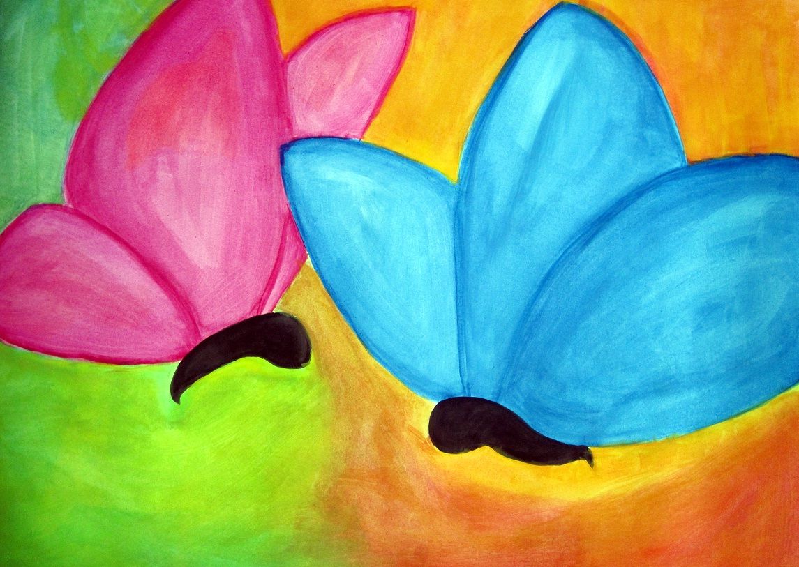1145x813 Easy Butterfly Painting - Easy Butterfly Painting