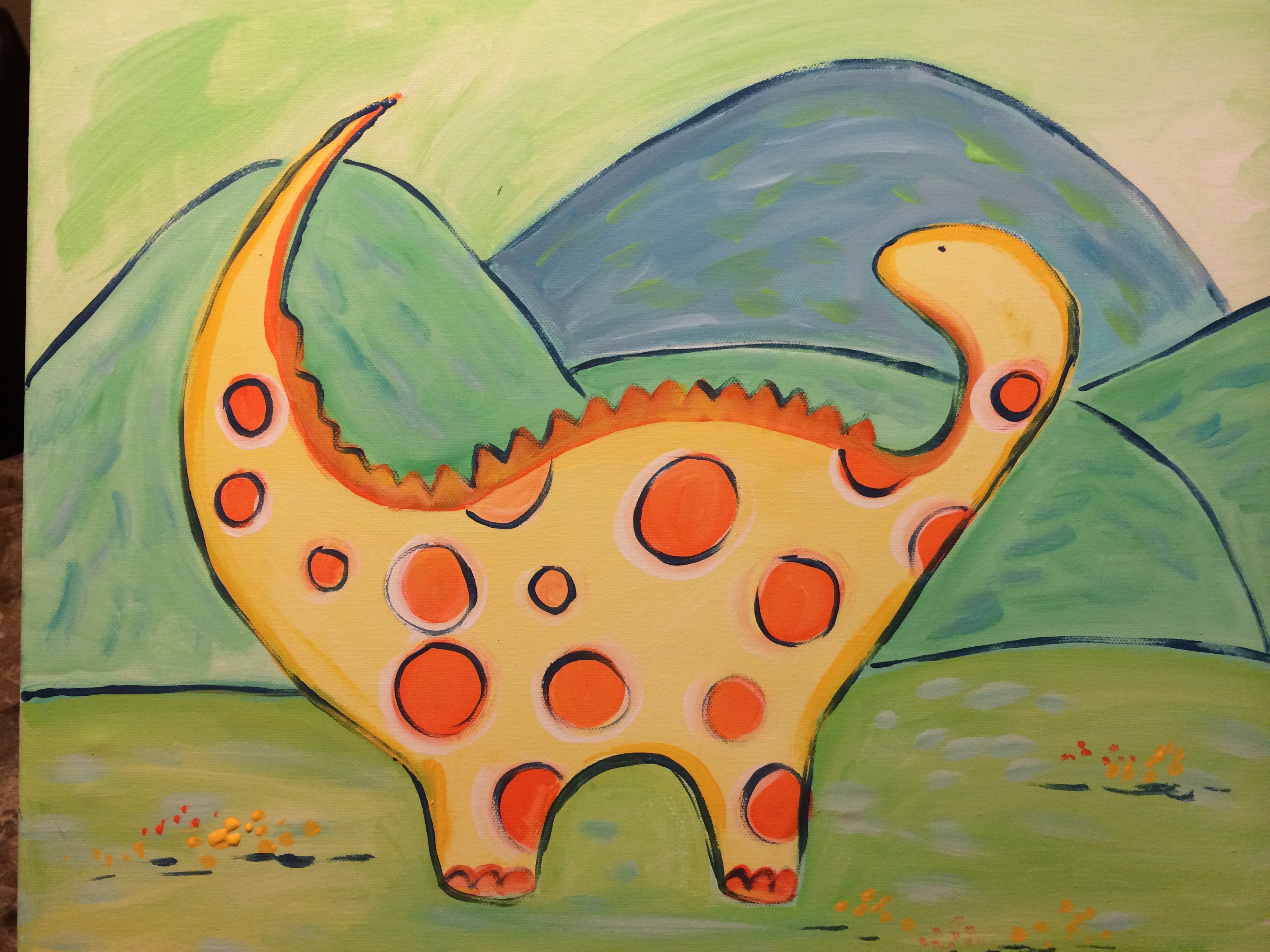 Easy Dinosaur Painting at Explore collection of