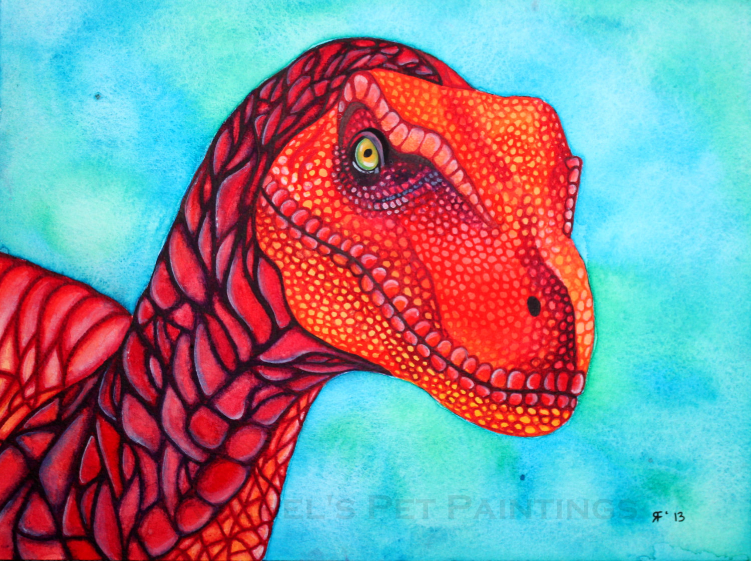 dinosaur painting art