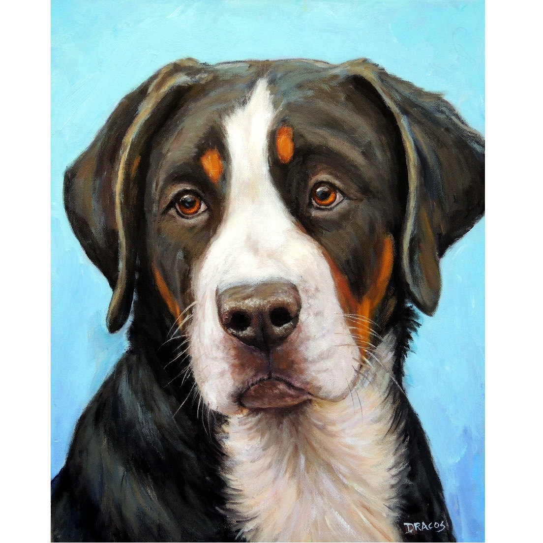 Портрет собаки картина