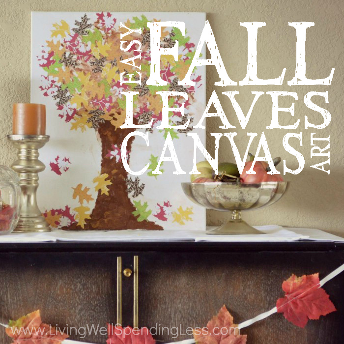 700x700 Diy Fall Leaves Canvas Art Easy Diy Kids Autumn Art Project - Easy Fall Canvas Painting