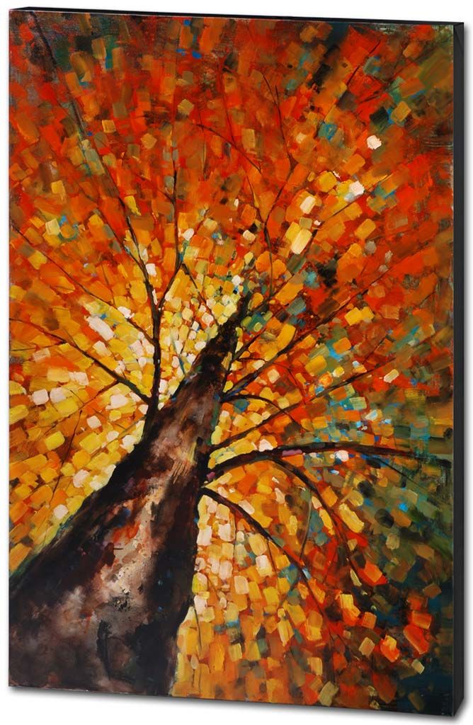 Canvas Easy Fall Paintings For Beginners How to paint a fall tree