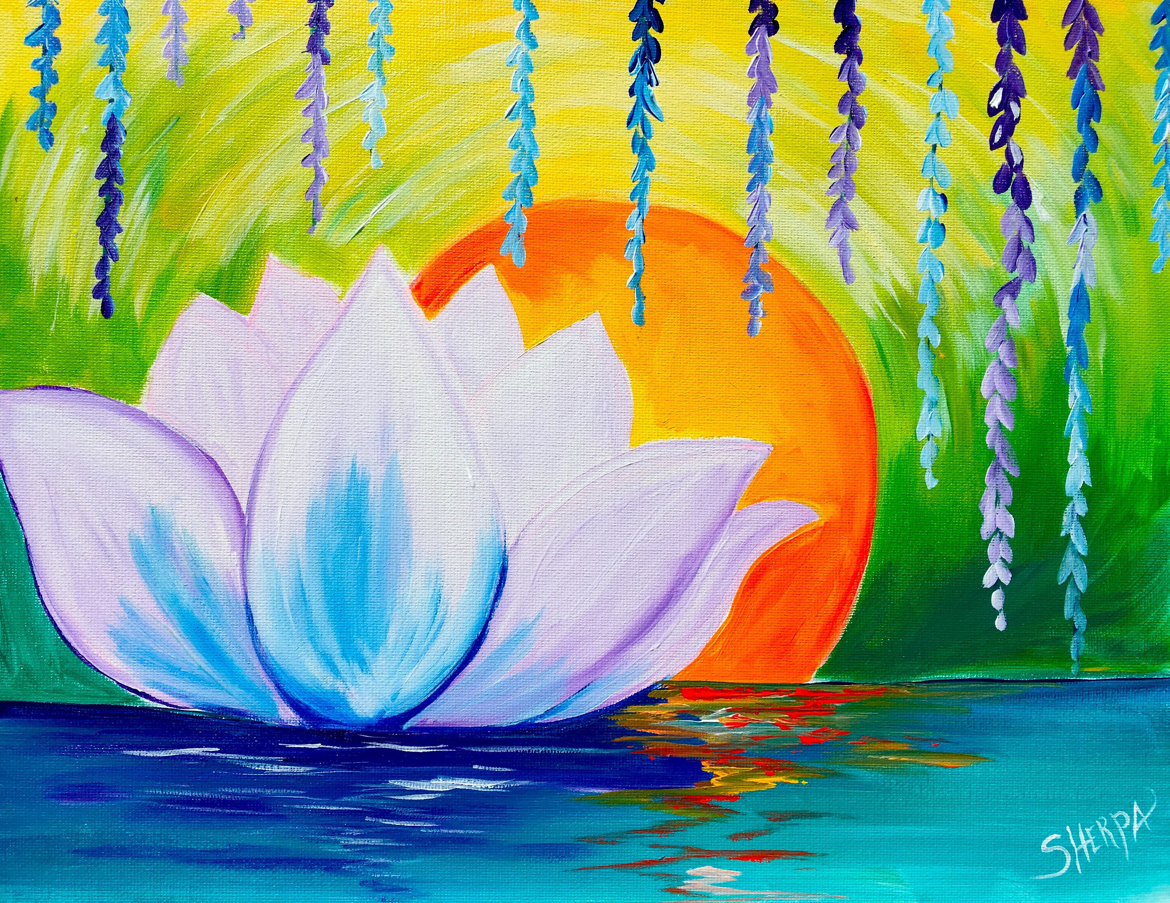 Easy Flower Painting at PaintingValley.com | Explore collection of Easy ...