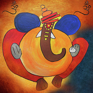 300x300 Ganesh Paintings Fine Art America - Easy Ganesh Painting