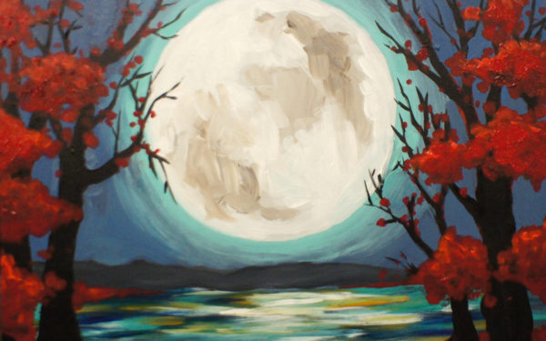 600x375 Japanese Moon Garden Painting Class - Easy Moon Painting