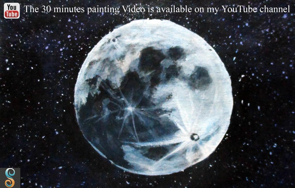 Easy Moon Painting at PaintingValley.com | Explore collection of Easy