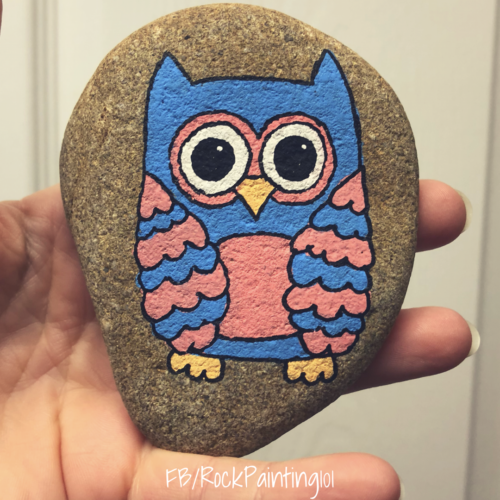 500x500 Easy Owl Painting That Will Inspire Amazing Rocks - Easy Owl Painting