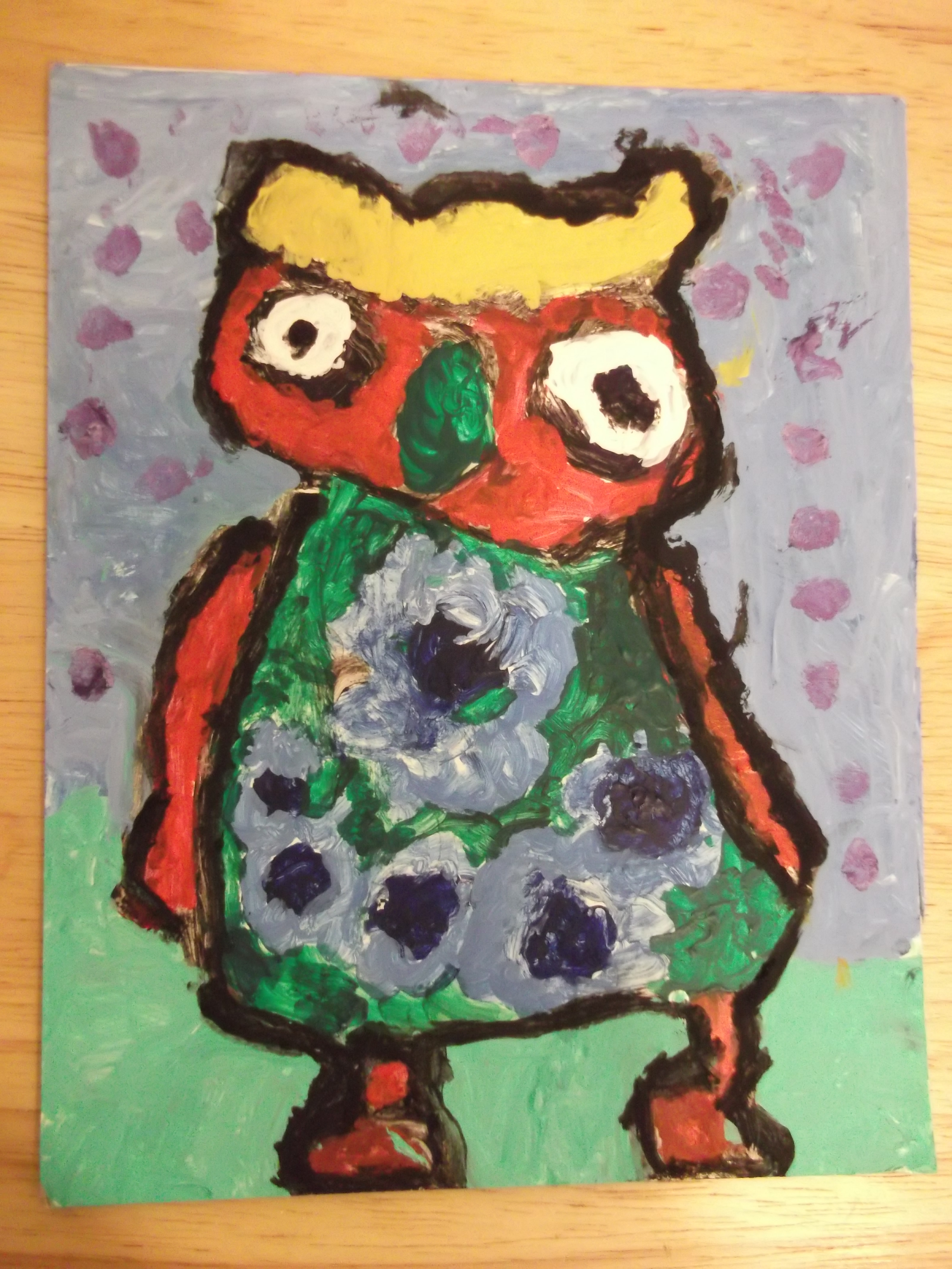 3216x4288 Owl Paintings (Acrylic On Board) Helenshomeschool - Easy Owl Painting