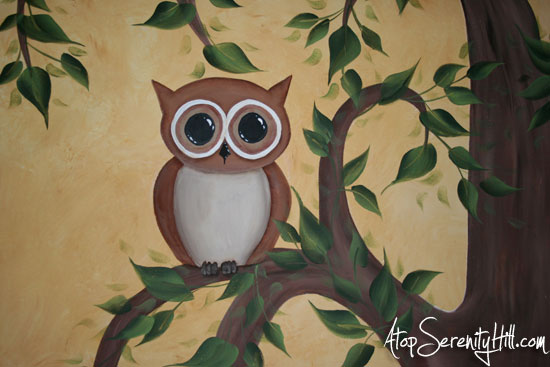 550x367 Painted Tree Growth Chart - Easy Owl Painting