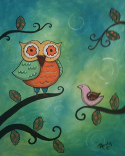 Easy Owl Painting at PaintingValley.com | Explore collection of Easy ...