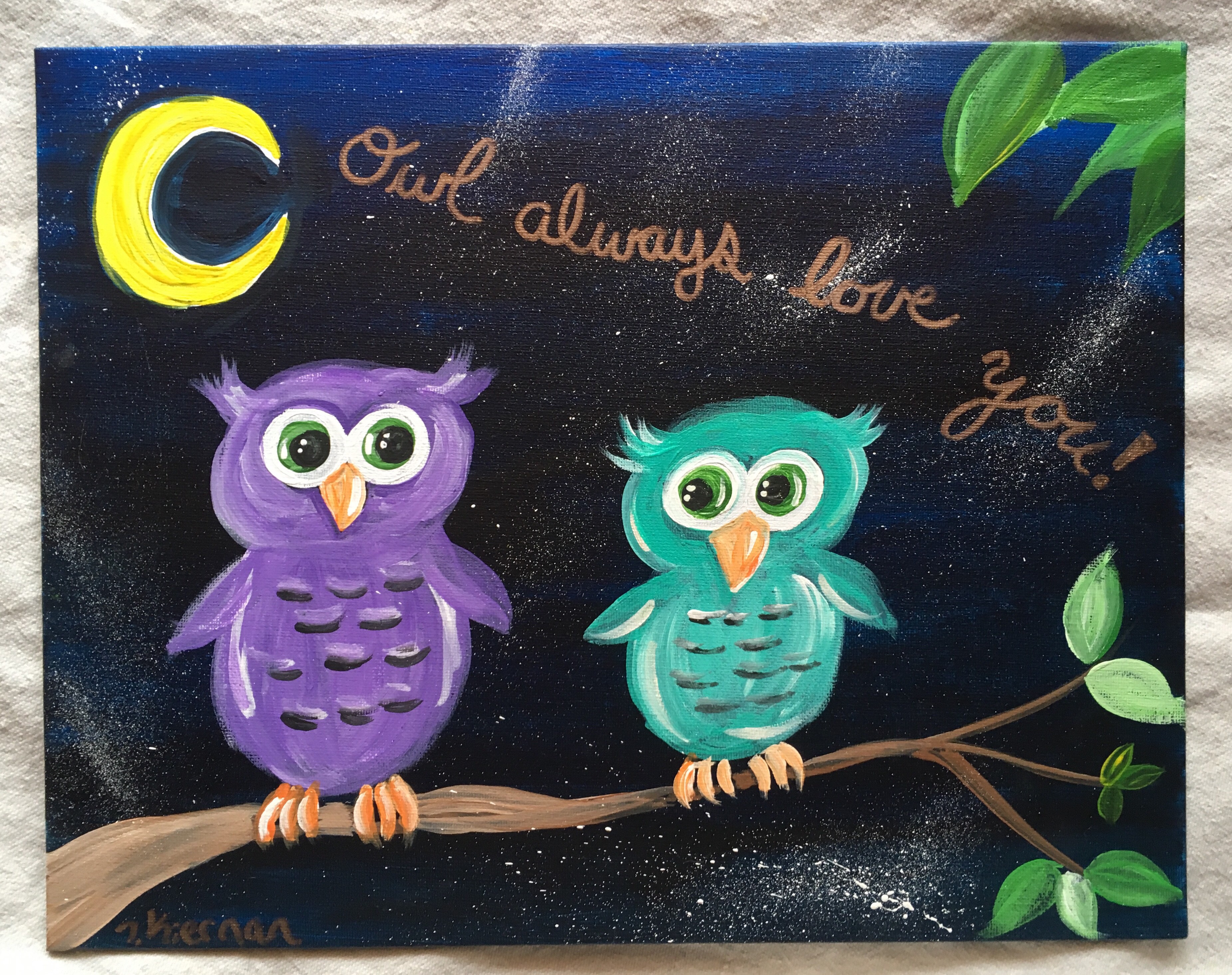 3702x2930 Easy Owl Painting Owl Always Love You - Easy Owl Painting