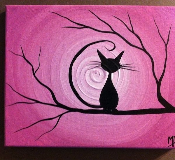 600x549 30 Easy Canvas Painting Ideas Canvases, Paintings And Easy - Easy Painting