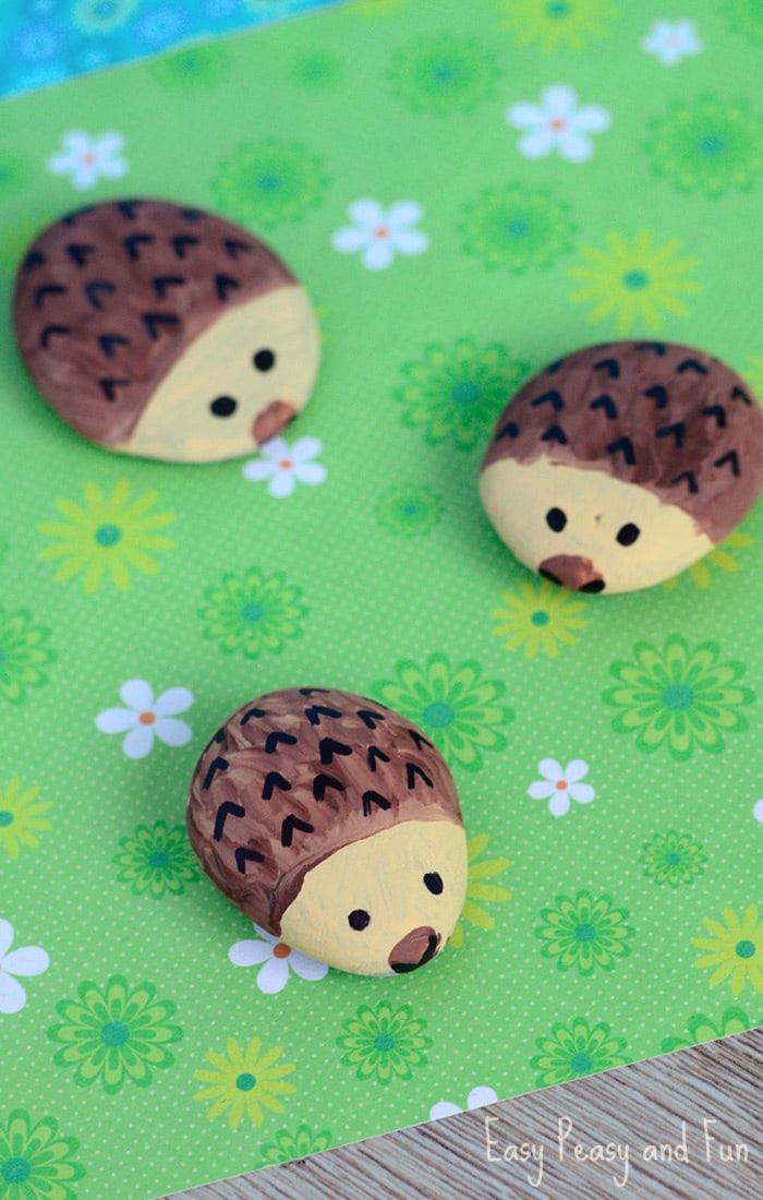 700x1100 Hedgehog Painted Rocks - Easy Painting For Toddlers