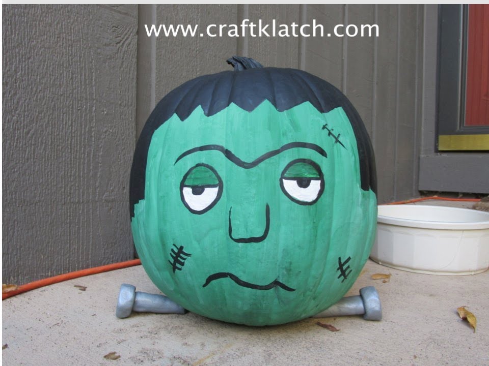 960x720 Frankenstein Pumpkin Halloween Craft - Easy Painting Pumpkins