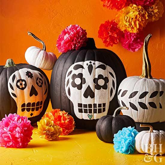 550x550 Quick And Easy Painted Pumpkins Better Homes Amp Gardens - Easy Painting Pumpkins