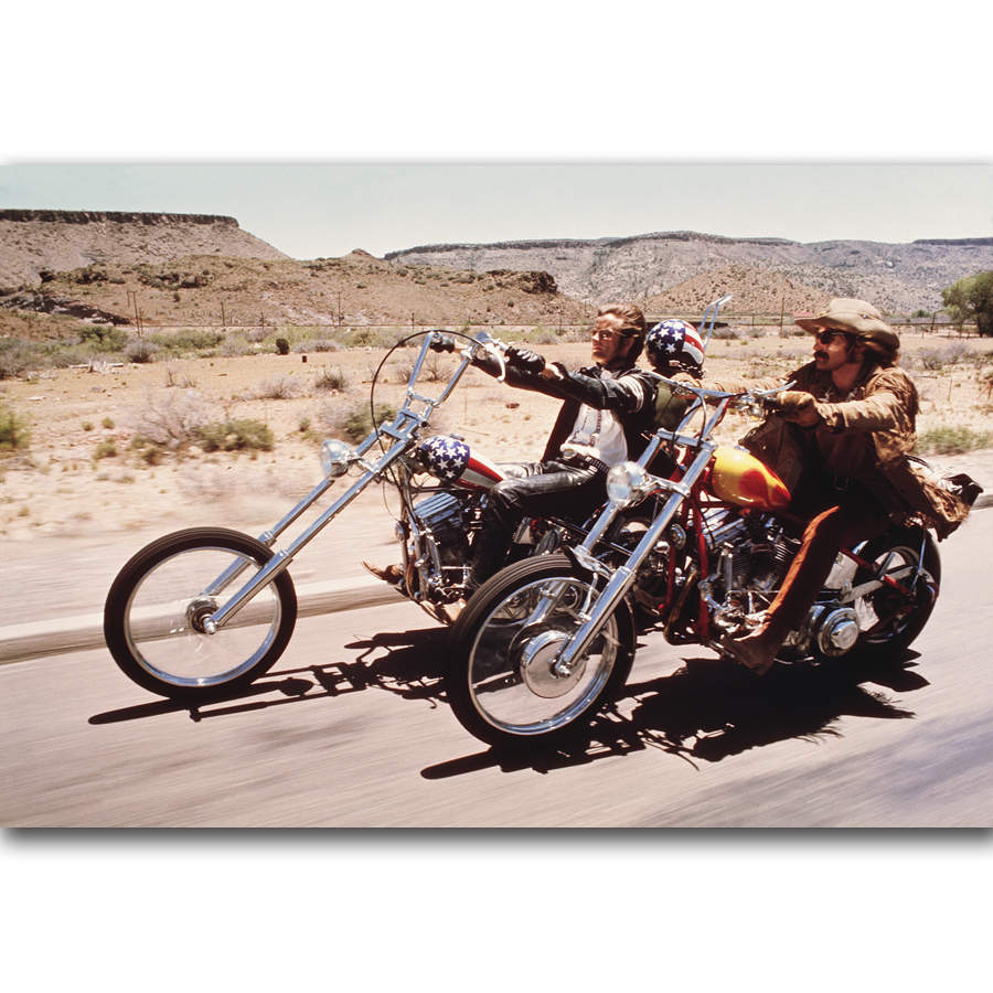 900x900 G2034 Hot Easy Rider 1969 Classic Movie A4 Art Poster Silk Light - Easy Rider Painting