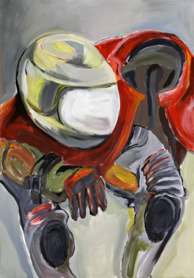 770x1102 Saatchi Art Easy Rider Painting By Veronique Pettit Laforet - Easy Rider Painting
