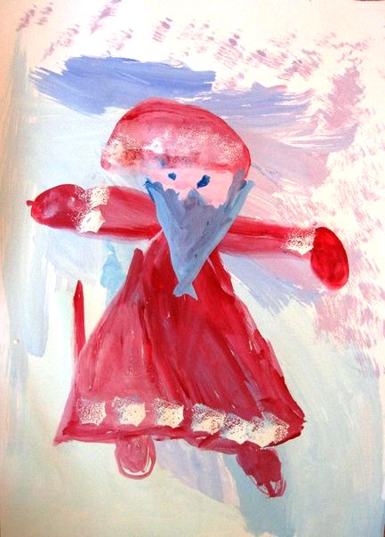 433x604 Easy Draw Santa Crafts For Kids - Easy Santa Painting