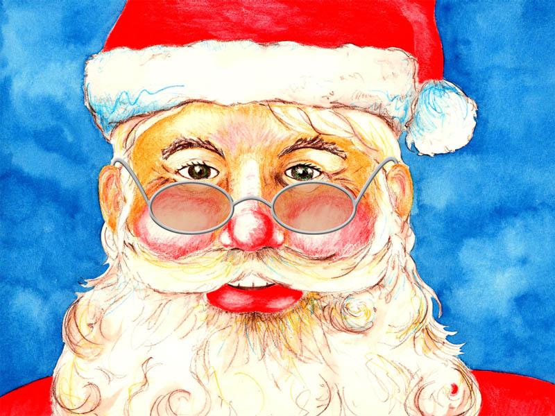 800x600 Santa Claus. Holidays. Drawings. Pictures. Drawings Ideas For Kids - Easy Santa Painting