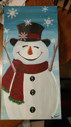 Easy Snowman Painting at PaintingValley.com | Explore collection of ...