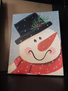 240x320 Jolly Snowman Painting - Easy Snowman Painting