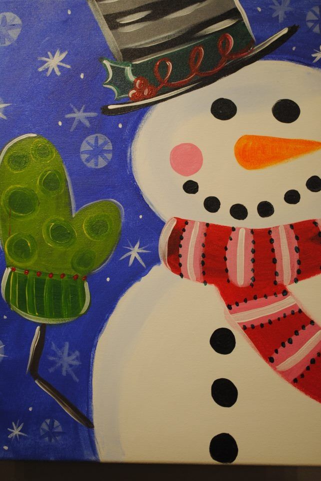 642x960 Snowman Painting Look Forwards To Arts Painted - Easy Snowman Painting