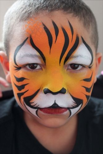 333x500 Simple Tiger Face Paint Very Cool Pain Face Painting - Easy Tiger Painting