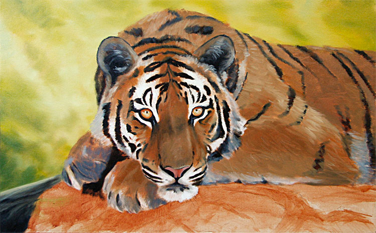 750x465 Tiger Oil Painting Next Stage How To Draw And Paint Animals - Easy Tiger Painting