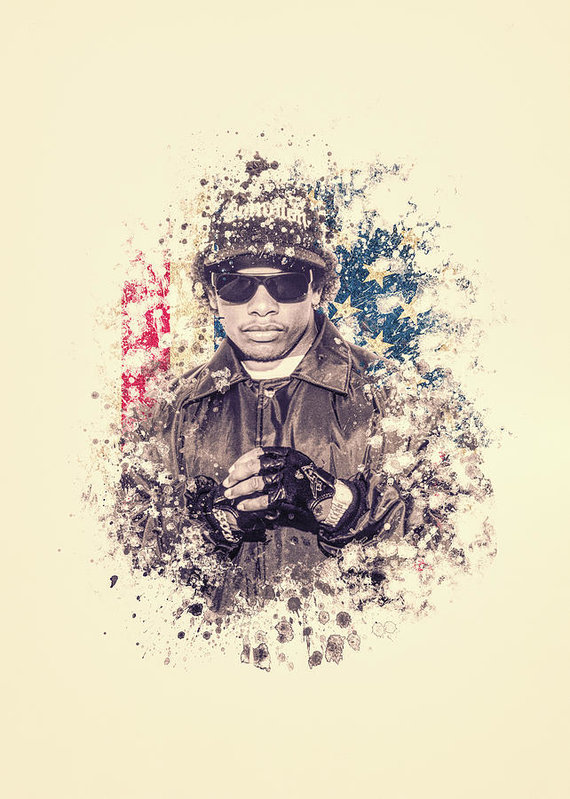 570x799 Eazy E Splatter Painting Art Print By Mp Art - Eazy E Painting