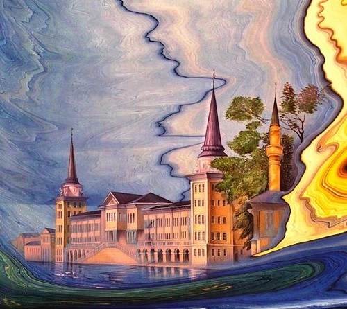 500x446 Unique Ebru Art (4) - Ebru Painting