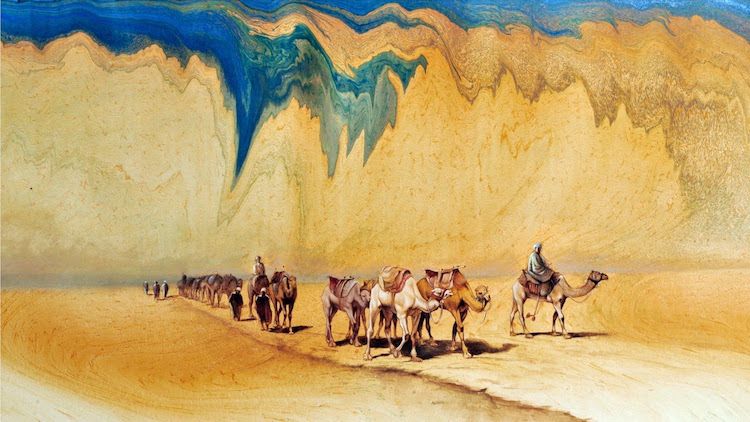 750x422 What Is Ebru Art Exploring The Ancient Techniques - Ebru Painting