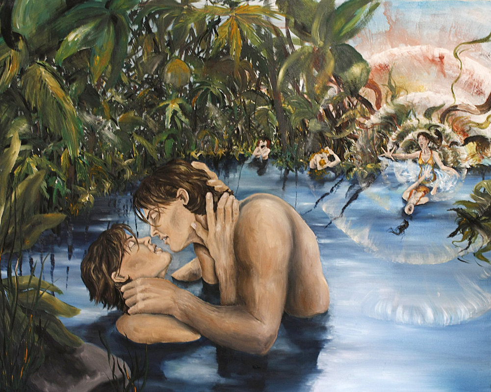 1001x798 Narcissus And Echo By Afdemridge - Echo And Narcissus Painting