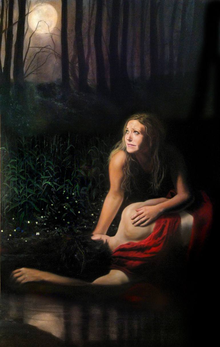 770x1213 Saatchi Art Echo And Narcissus Painting By Eric Armusik - Echo And Narcissus Painting