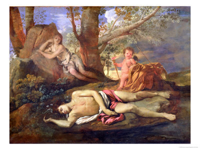 400x300 Echo And Narcissus By Nicolas Poussin - Echo And Narcissus Painting