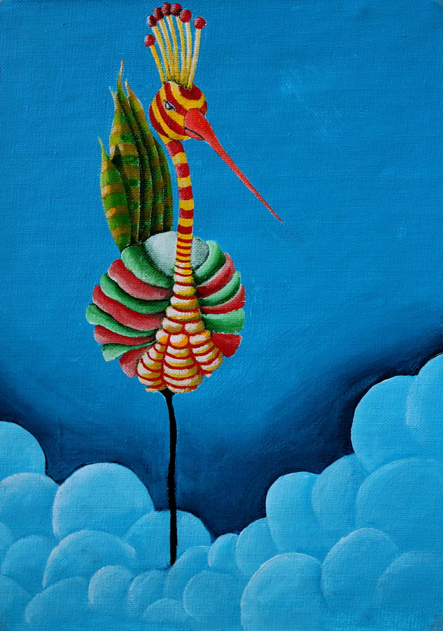 633x900 An Eclectic Bird Painting By Don Martinelli - Eclectic Painting