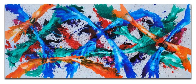 640x274 Color Dance, Colorful Painting, Modern Abstract Art, Contemporary - Eclectic Painting