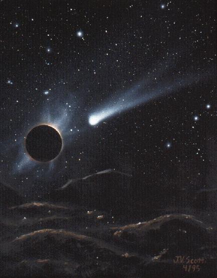 433x553 Solar Eclipse From Luna By Jim Scotti - Eclipse Painting