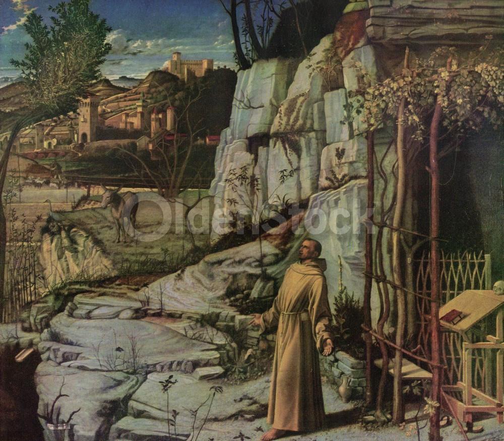 1000x875 St. Francis In Ecstasy Painting By Artist Giovanni Bellini Vintage - Ecstasy Painting