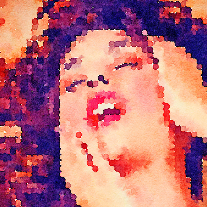 700x700 Woman's Face In Ecstasy (Watercolor Painting) Comforters By - Ecstasy Painting