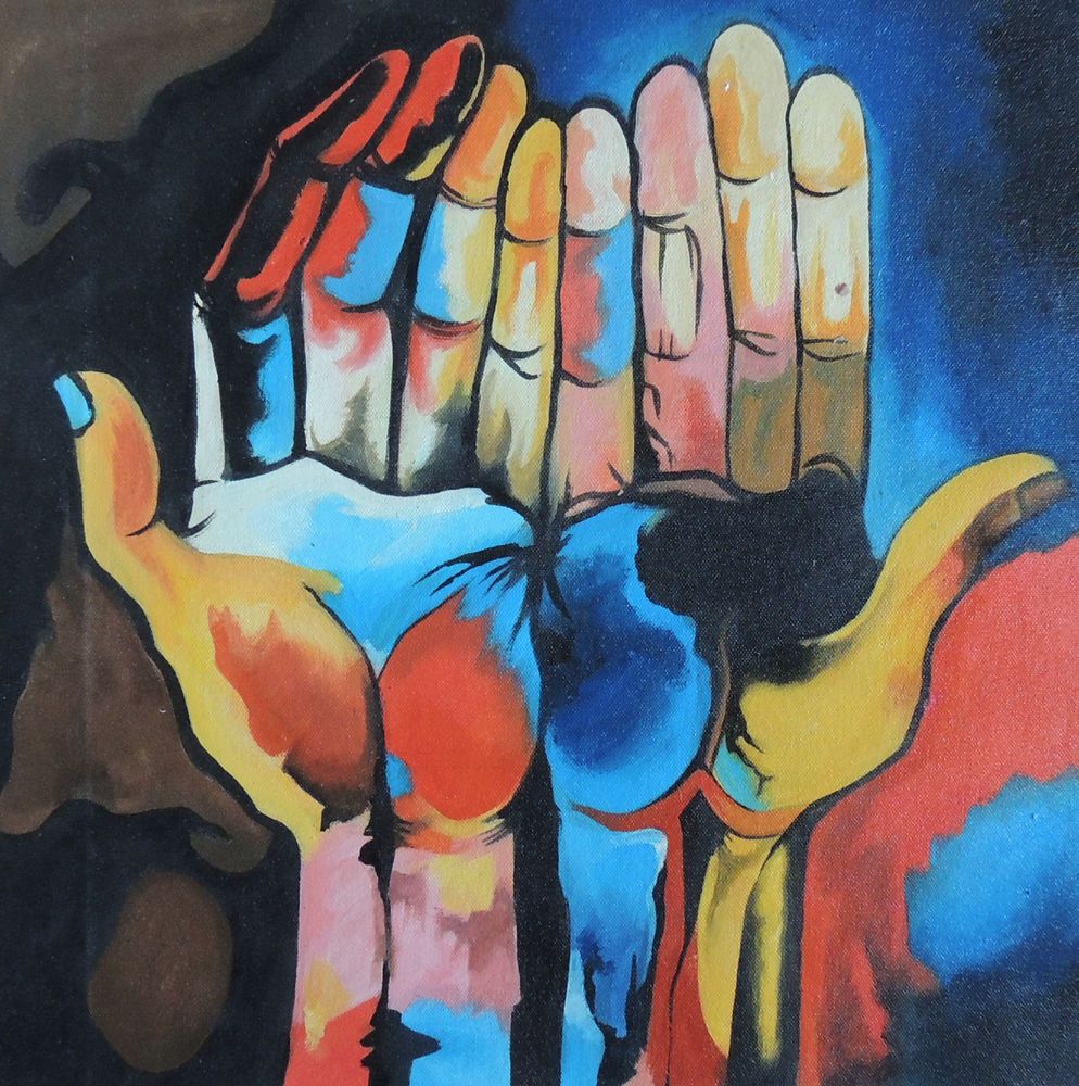 994x1000 Guayasamin Diversity Hands - Ecuadorian Painting