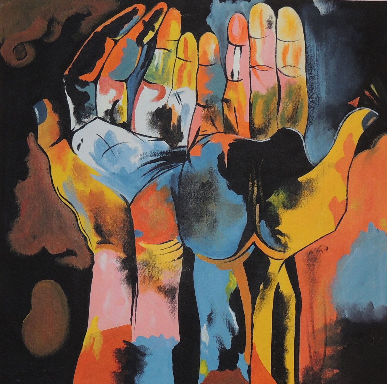1500x1489 Guayasamin Diversity Hands Cubism Ecuadorian Art By Ecuadorsart - Ecuadorian Painting