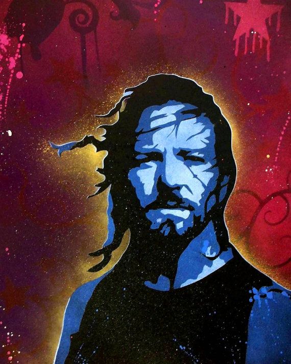 570x713 Eddie Vedder Pop Art Spray Painting Music Eddie - Eddie Vedder Painting