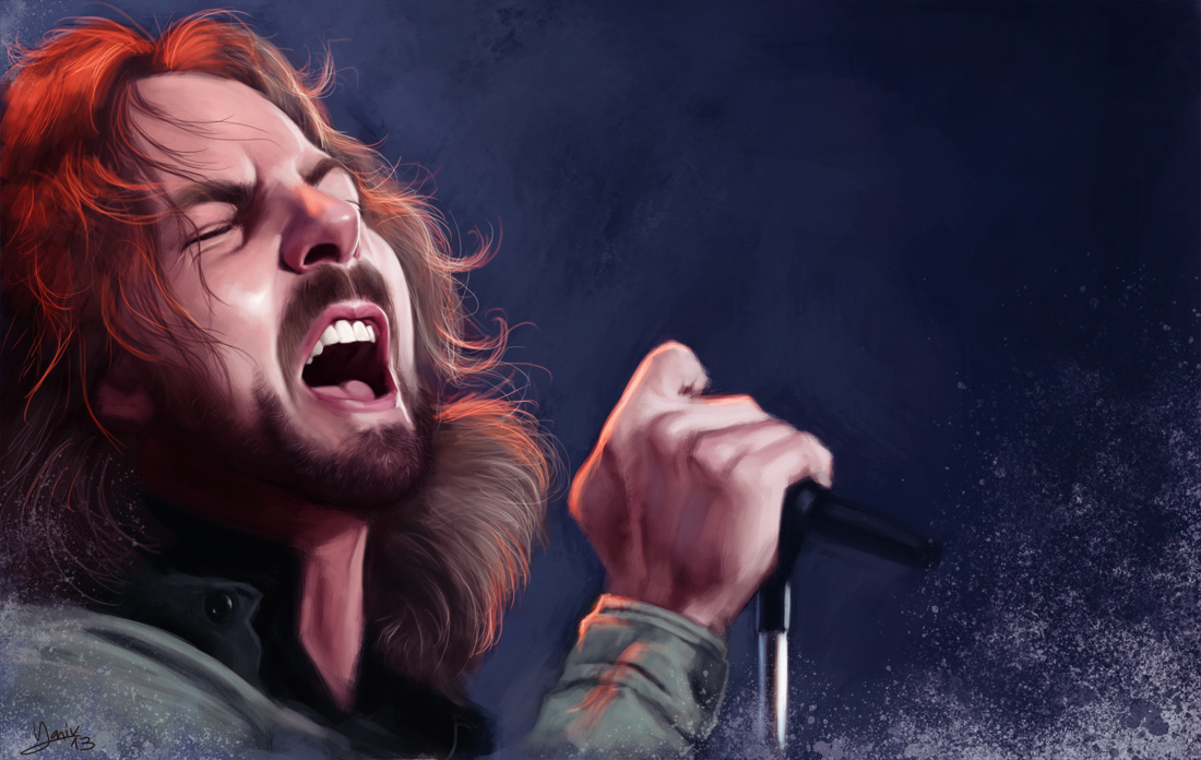 1100x696 Speed Painting Eddie Vedder By Frankcp - Eddie Vedder Painting