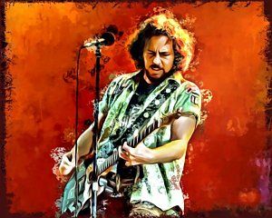 300x240 Eddie Vedder Digital Art - Eddie Vedder Painting