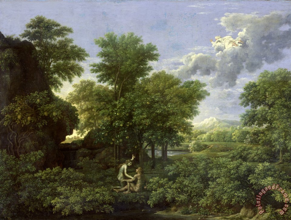 960x726 Nicolas Poussin The Garden Of Eden Painting - Eden Painting