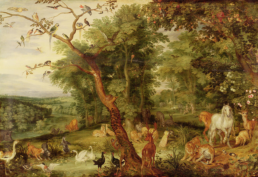 900x618 The Garden Of Eden Painting By Jan The Elder Brueghel - Eden Painting
