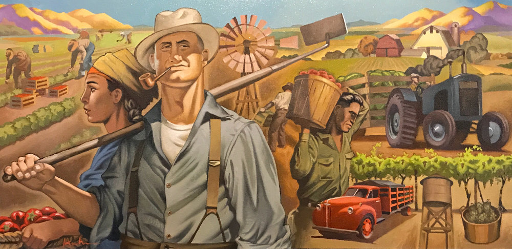 1000x486 East Of Eden Original Study Painting Just Looking Gallery - Eden Painting