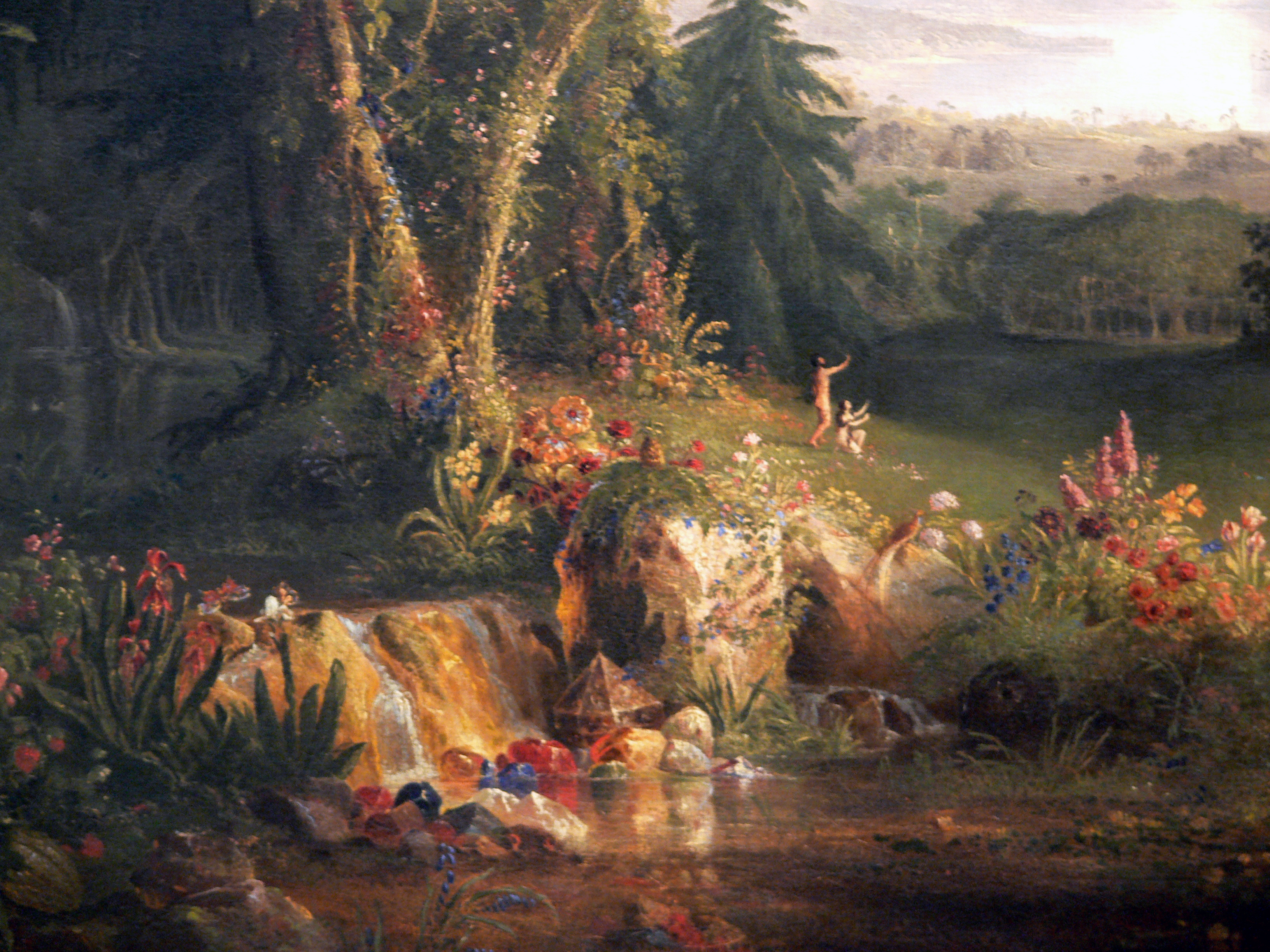 3264x2448 Filethomas Cole The Garden Of Eden Detail Amon Carter Museum.jpg - Eden Painting