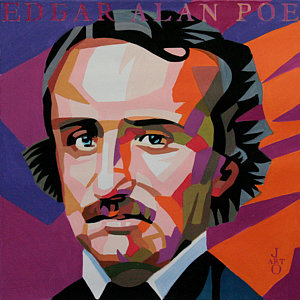 300x300 Edgar Allan Poe Painting By Jana Fox - Edgar Allan Poe Painting