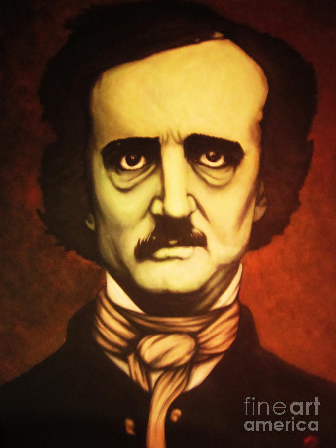 675x900 Edgar Allan Poe Painting By Justin Coffman - Edgar Allan Poe Painting